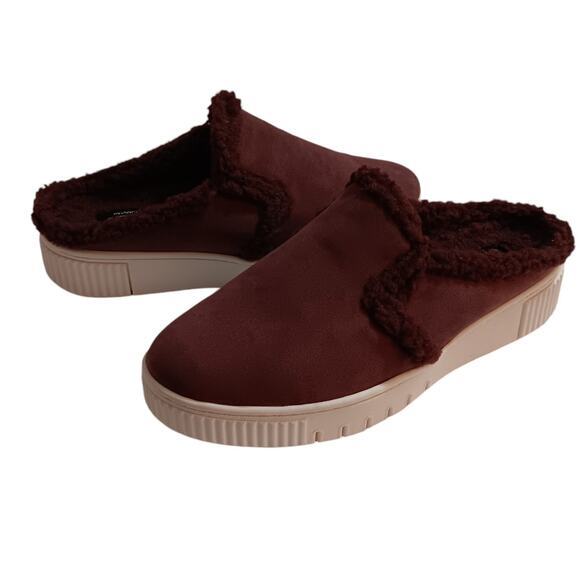 NEW NATURALIZER SOUL Slip‎ On Mules Comfort Shoes Size 9 Burgundy Rubber Sole - Picture 7 of 8